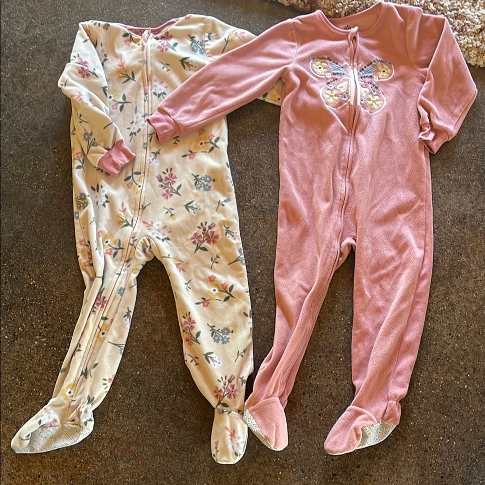 Carter's Pink and Cream Footies One Pieces